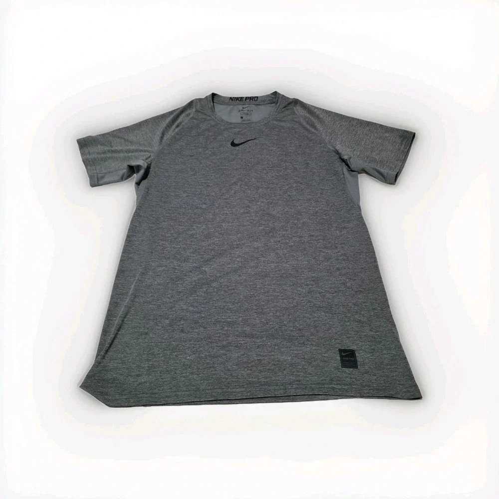 Nike Pro Combat Fitted Dri Fit ‎ Active Work Out Mesh Back T Shirt Size Large